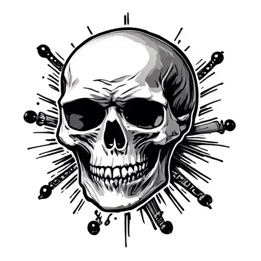 Skull And Rock And Roll Hand