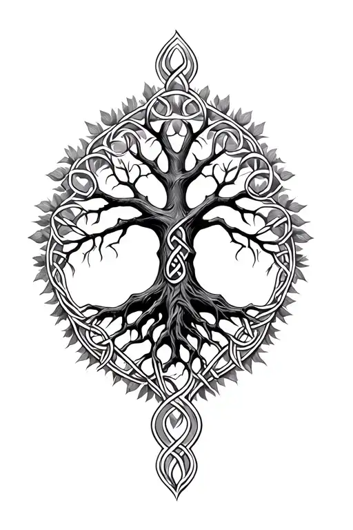 Tree Celtic Tree Of Life Intertwined