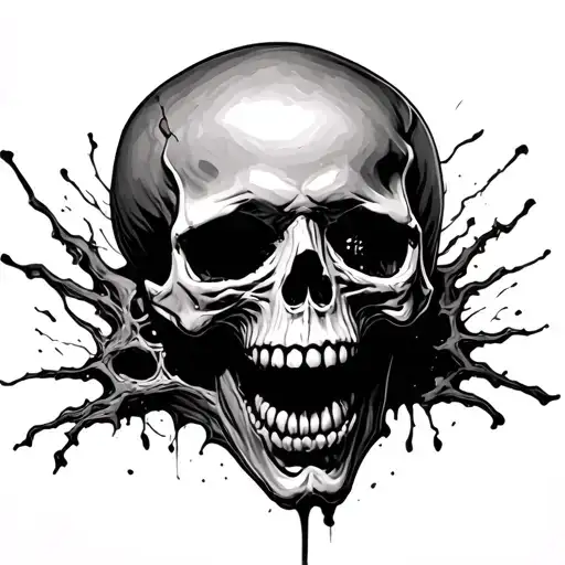 Skull In Pain Scream