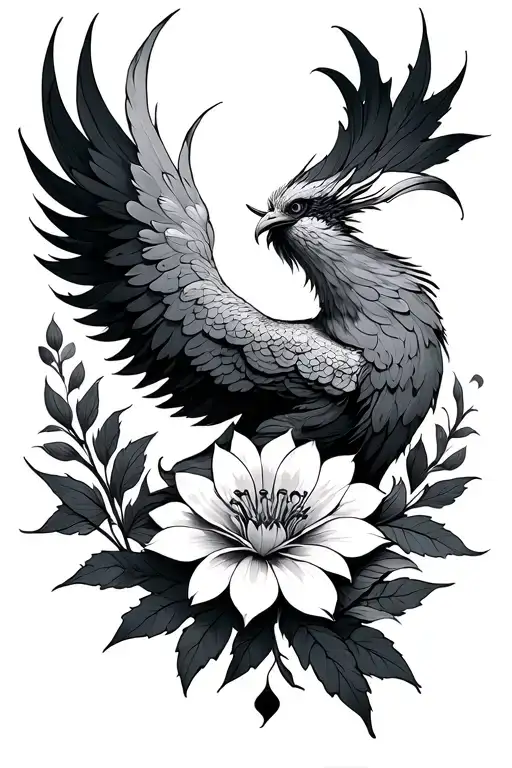 Phoenix Flower Ornement