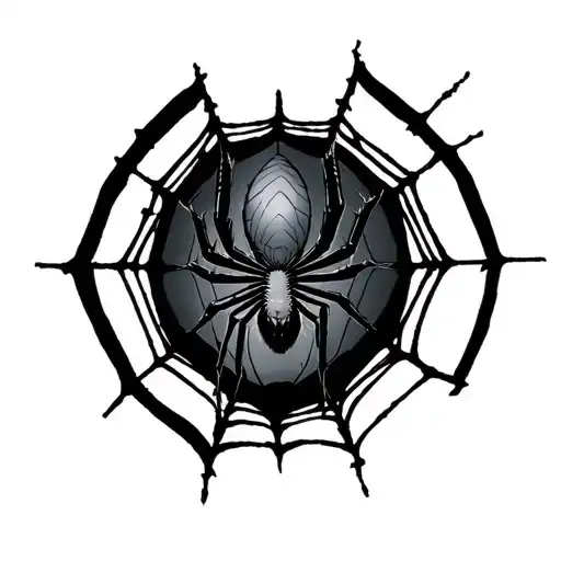 Spiderweb With Spider Neck