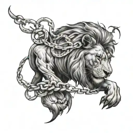 Lion With Broken Chains
