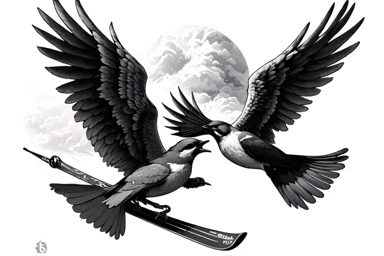 Angel And In Ski Birds Flyngs