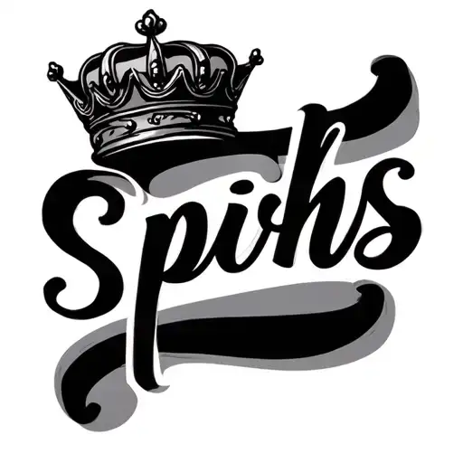 Spiehs Written In Cursive With A Crown On Top