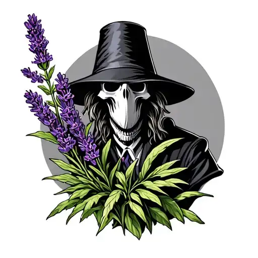Full Plague Doctor And Lavender Plant You Can Design