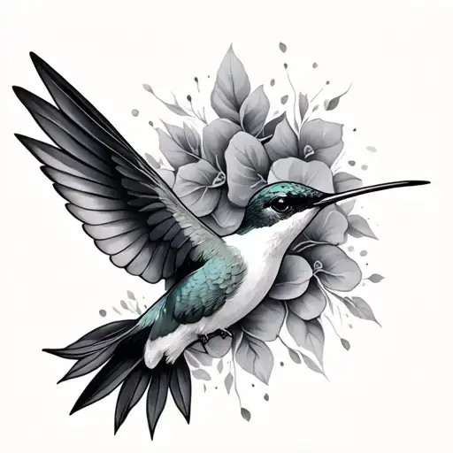 1 Humming Bird Flying Small For Outer Forearm