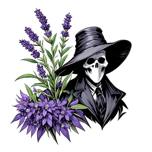 Full Plague Doctor And Lavender Plant You Can Design