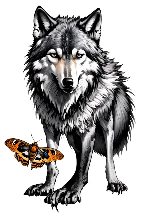 Wolf And A Death Moth