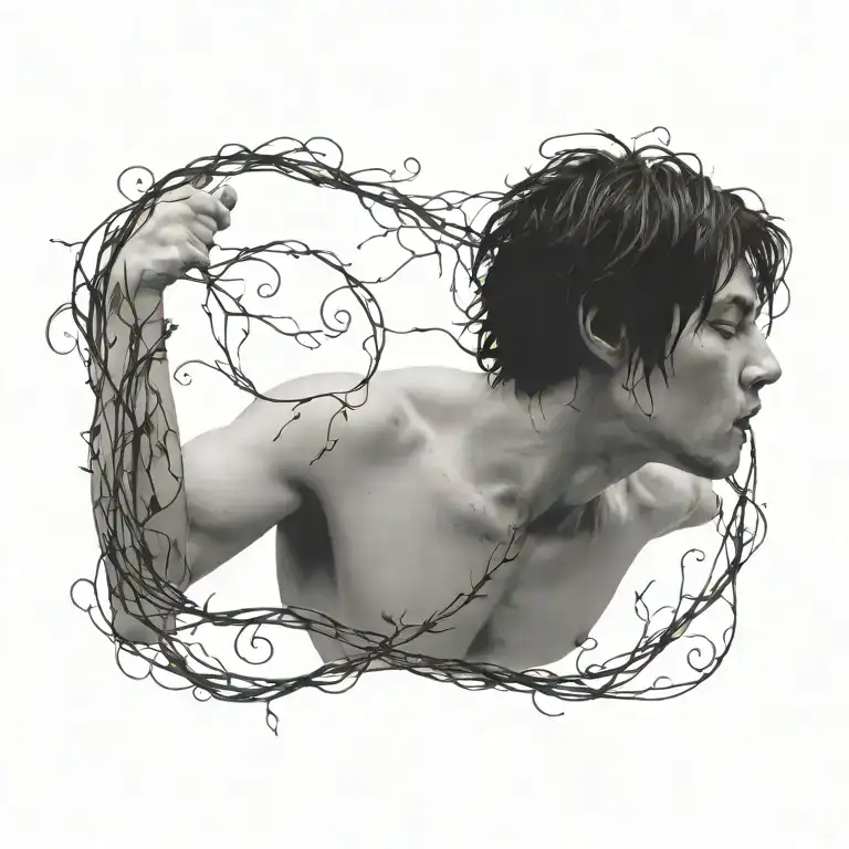 From Collarbone To Collarbone Like A Necklace Vines Wrapping Around