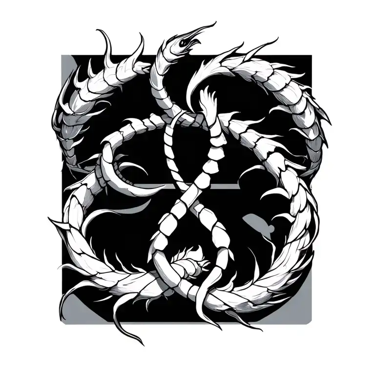 Infinity Symbol Intertwined With Scorpio Tails
