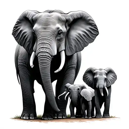 Elephant And Babies