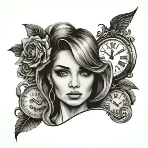 Woman And Time Is Money