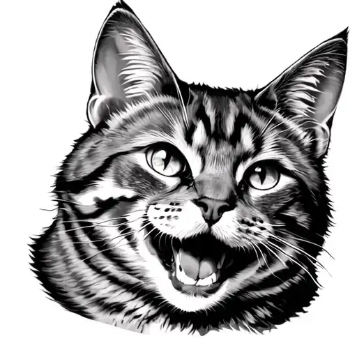 Chester Cat Smiling On Forearm