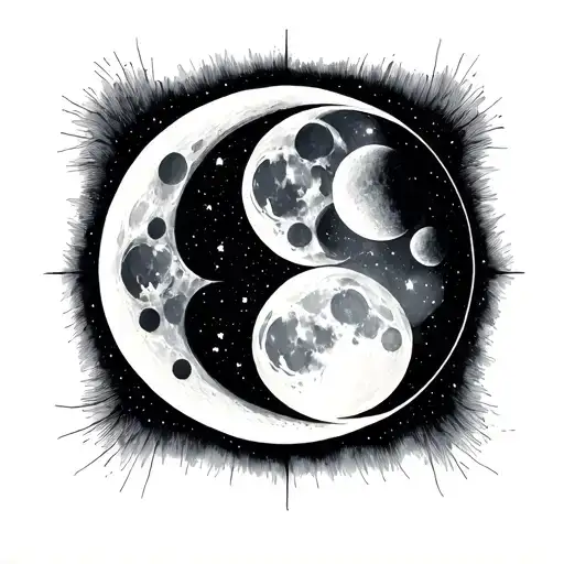 Make Me A Tattoo With The Moon Phases