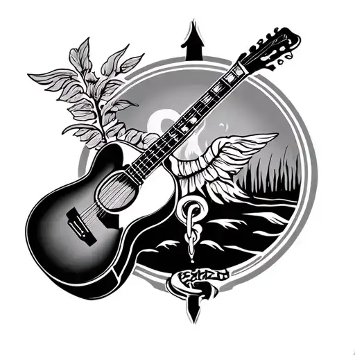 Country Music And Nursing Symbol