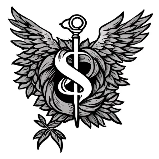 Country And Nursing Symbol Intertwined