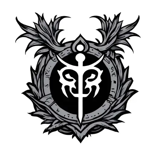 Trinacria Symbol Surrounded