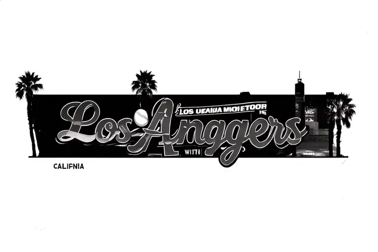Los Angeles Dodgers With California Scene