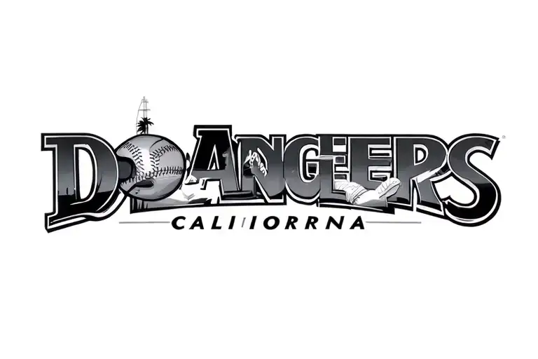 Los Angeles Dodgers With California Scene