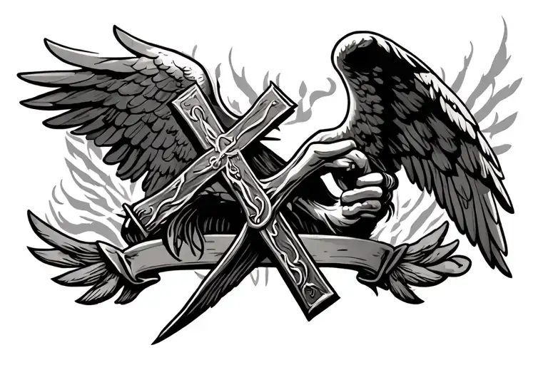 Gangsta Cross With Angel