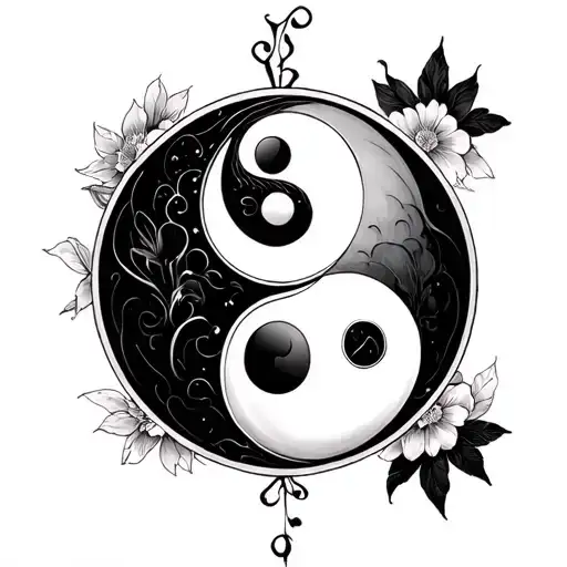 Girls Sexy Yin And Yang Symbol