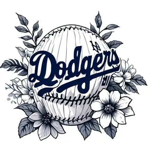 La Dodgers With Floral