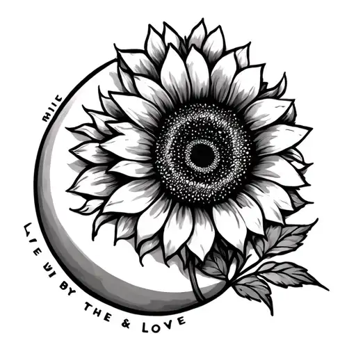 Live By The Sun Love By The Moon With Sunflowers And Poetry