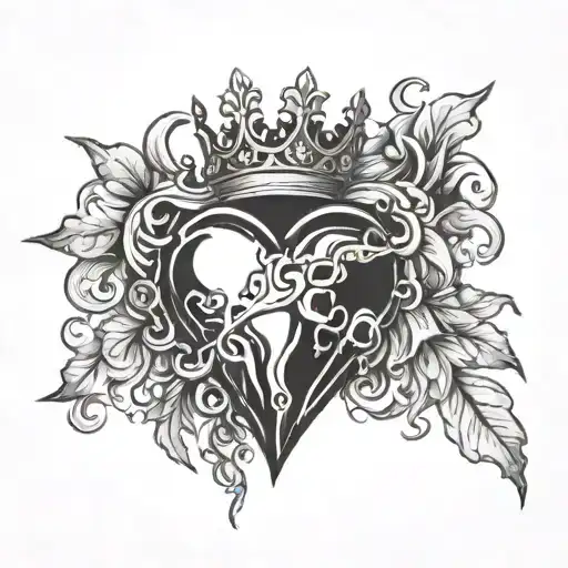 Icy Heart With Crown