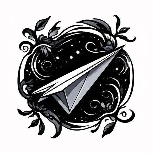 Paper Airplane With Arabesques