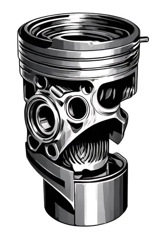 Ligntning And Car Piston