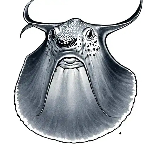 Stingray Swimming Realism Style