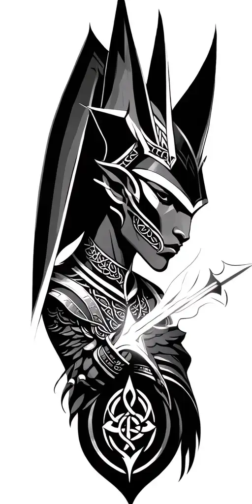 Egyptian God Anubis And Celtic Goddess Bridgit Forging The Assassins Creed Symbol