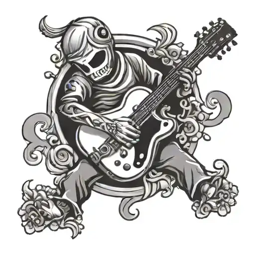 Appollo Playing Guitar