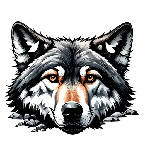 Outdoorsy Trees Wolf Rocks Patriotic