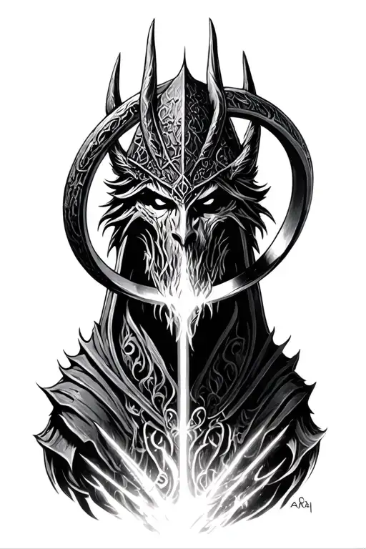 Lord Of The Rings Book Accurate Looking Sauron With The Ring Of Power