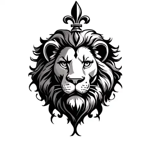 Lion And Fleur De Lis