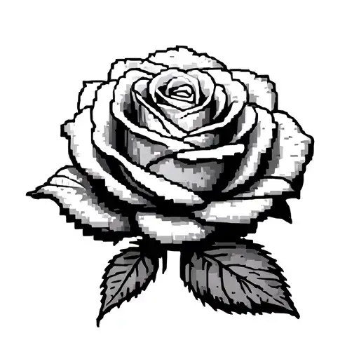 Rose Made Of Lego Bricks