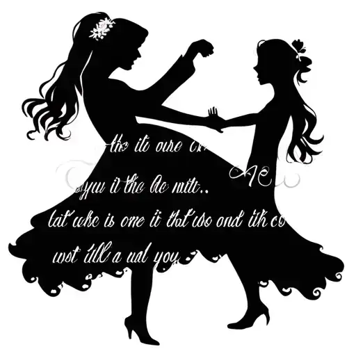 Daughter Hand Holding Father Daughter Dancing With Quote