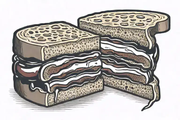 Peanut Butter And Jelly Sandwich Side View For A Wedding Band