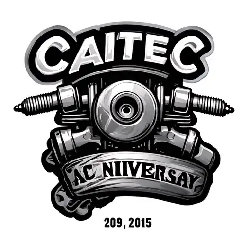 Engine Motor Piston Rods Spark Plugs Nitrous With Anniversary Date