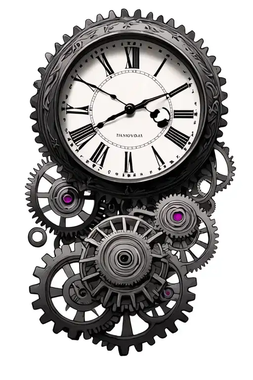 Clock Face With Gears