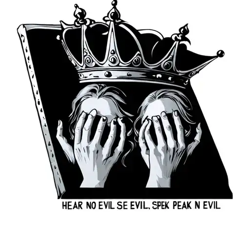 Hear No Evil See No Evil Speak No Evil With A Crown