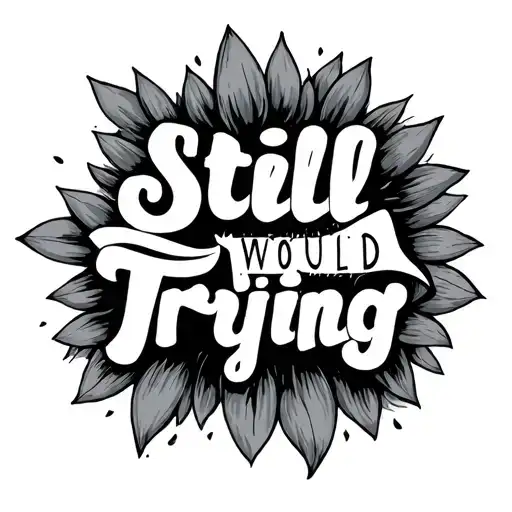 I Need A Tatto That Says Still Trying Which Would Serve Me As A Reminder Of My Adhd