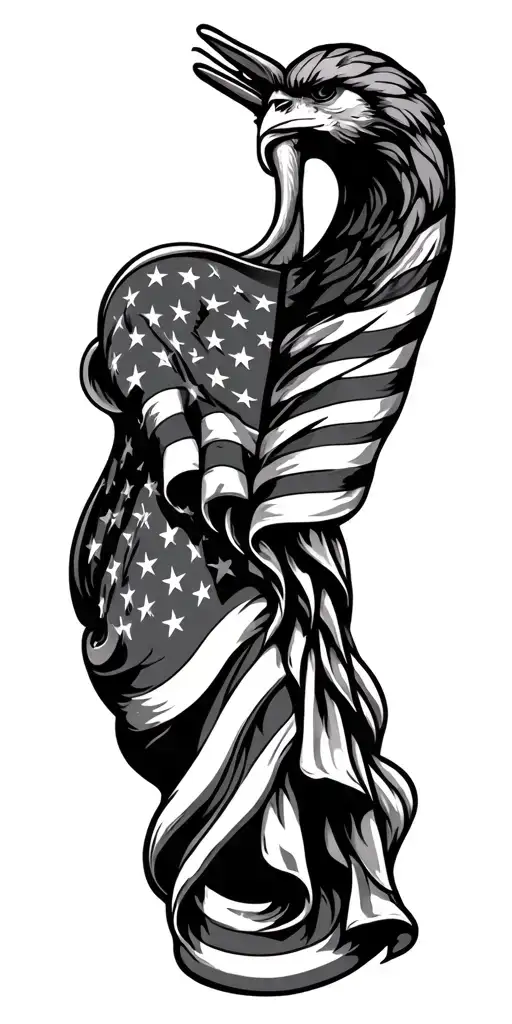 American Flag Waving