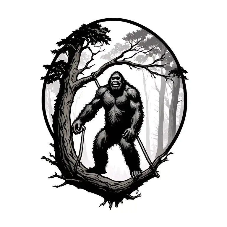Bigfoot Swinging Tree