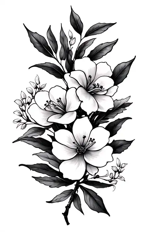 Olive Branch Flowers Intertwined