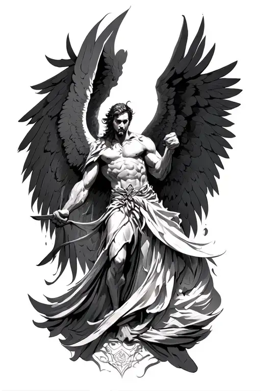 Archangel Fighting Evil