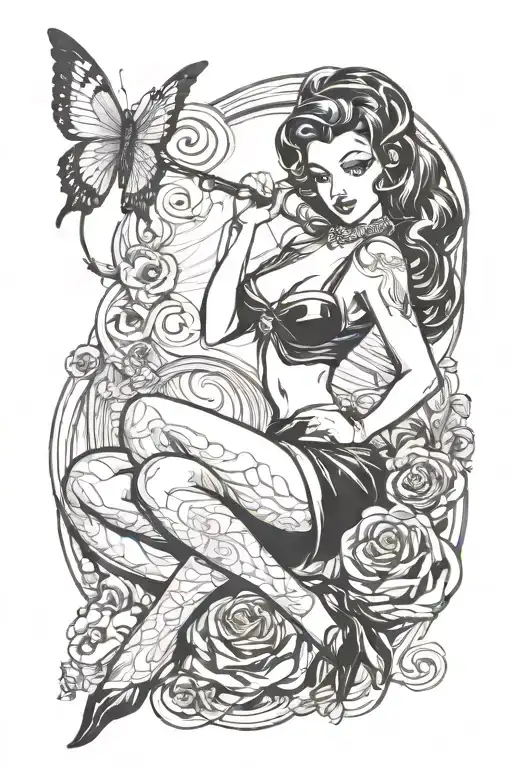 Pin Up Gir Simple But Beautiful