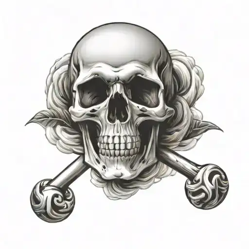 Skull With Storm In Mind
