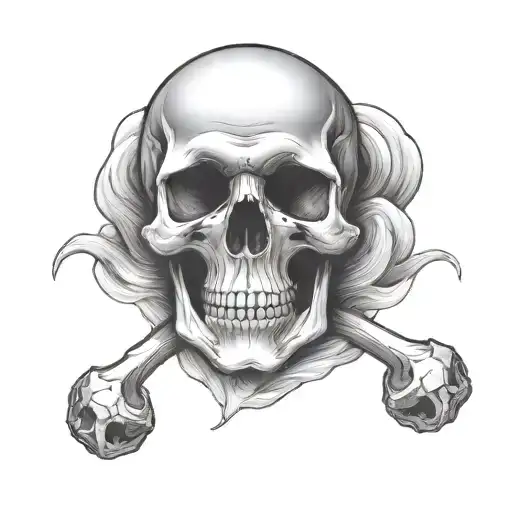 Skull With Storm In Mind